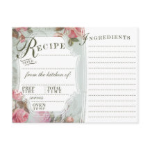 Cartes de recette Rose vintage