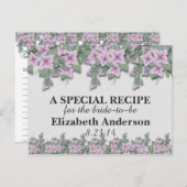 Cartes de recette simples à fraise violette (Devant / Derrière)