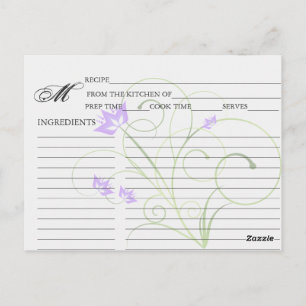 Cartes de recette Tourbillonnant Lavender Simple