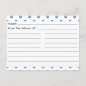 Cartes de recette vierges à minuscules fleurs (Devant)