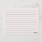 Cartes de recette vierges : Carte postale Rose Bou (Dos)