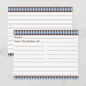 Cartes de recette vierges d'explosion de diamant (Devant / Derrière)