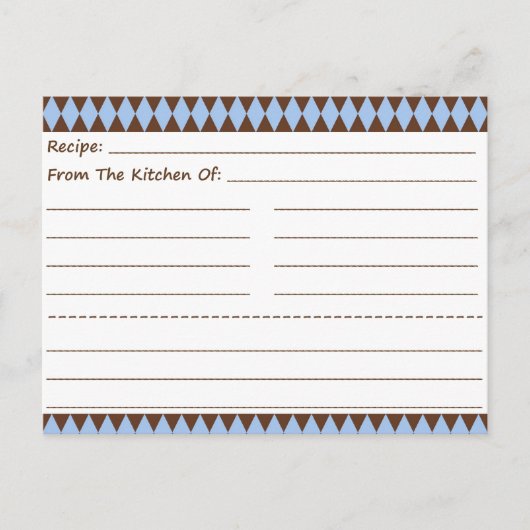 Cartes de recette vierges d'explosion de diamant (Devant)