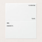 Cartes de recette White w/ Marble Inside (Extérieur déplié)