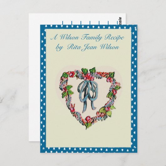 Cartes de recettes (Devant / Derrière)