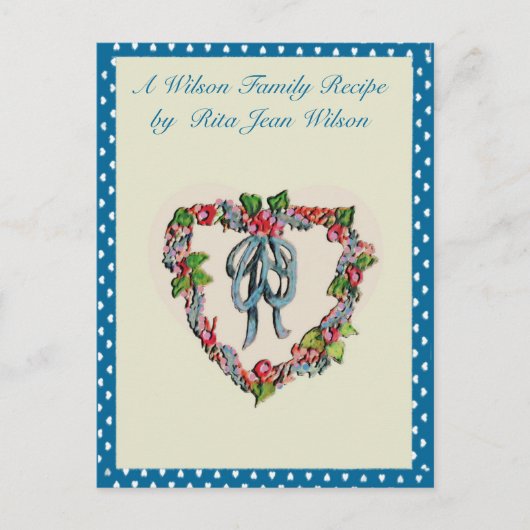 Cartes de recettes (Devant)