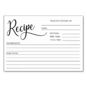 CARTES DE RECETTES À Fête des mariées blanche mini (Devant)