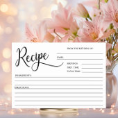 CARTES DE RECETTES À Fête des mariées blanche mini