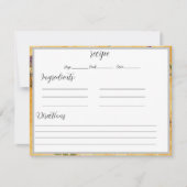 Cartes de recettes avec Arrière - plan Honeycomb (Devant)