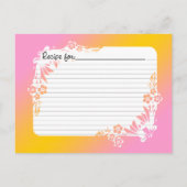 Cartes de recettes avec équivalents sur Floral Pas (Dos)