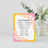 Cartes de recettes avec équivalents sur Floral Pas (Debout devant)