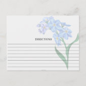 Cartes de recettes bleues simples, oubliées et non (Devant)