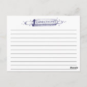 Cartes de recettes Blue Sketched Kitchen Tools (Dos)