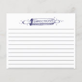 Cartes de recettes Blue Sketched Kitchen Tools (Dos)