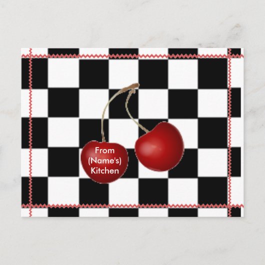 Cartes de recettes Cherry Retro (Devant)
