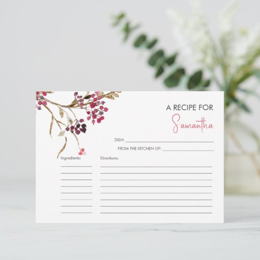 Cartes de recettes d'automne prêtes à imprimer - F (Debout devant)