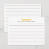 Cartes de recettes de broches (Devant / Derrière)