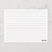 Cartes de recettes de broches (Dos)