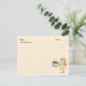 Cartes de recettes de café mignonne (Debout devant)