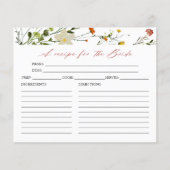 Cartes de recettes de calligraphie de fleurs sauva (Devant)