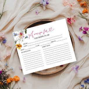 Cartes de recettes de calligraphie pour Baby Showe