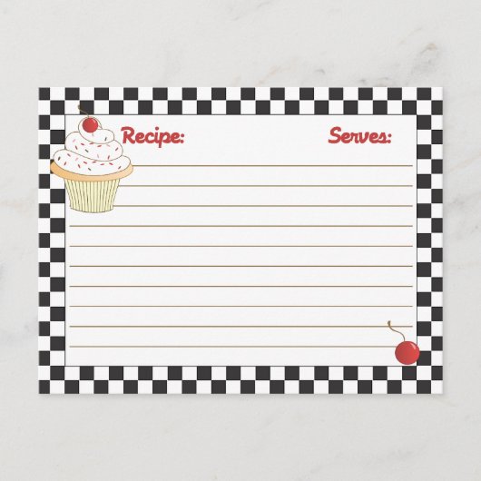 Cartes de recettes de cerise par courrier (Devant)