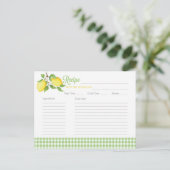 Cartes de recettes de citron - Cartes de recettes  (Debout devant)