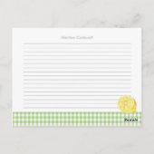 Cartes de recettes de citron - Cartes de recettes  (Dos)