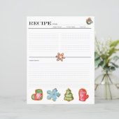 Cartes de recettes de cookies de Noël (Debout devant)