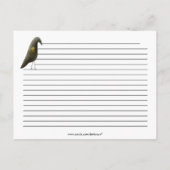 Cartes de recettes de corbeaux de pays primitifs (Dos)