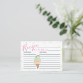 Cartes de recettes de crème glacée aquarelle (Debout devant)