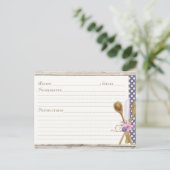 Cartes de recettes de cuisine Rustique cuillères (Debout devant)