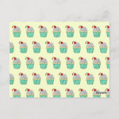 Cartes de recettes de cupcake de vanille (Dos)