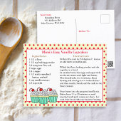 Cartes de recettes de cupcake de vanille