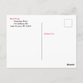 Cartes de recettes de cupcake de vanille (Dos)