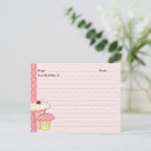 Cartes de recettes de Cupcake Mignonnes (Debout devant)