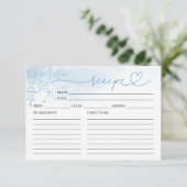 Cartes de recettes de douche de mariage flocon de  (Debout devant)