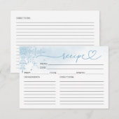 Cartes de recettes de douche de mariage flocon de  (Devant / Derrière)