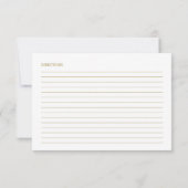 Cartes de recettes de douche de mariée à calligrap (Dos)