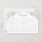 Cartes de recettes de douche de mariée à verdure m (Devant)