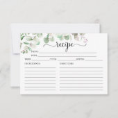 Cartes de recettes de douche de mariée Eucalyptus  (Devant)