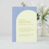 Cartes de recettes de douche de mariée florale ble (Debout devant)