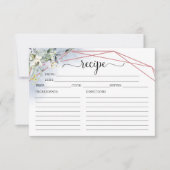 Cartes de recettes de douche de mariée géométrique (Devant)