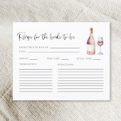 Cartes de recettes de douche de mariée Wine Vino B