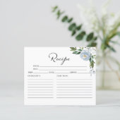 Cartes de recettes de douche nuptiale Eucalyptus D (Debout devant)