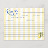 Cartes de recettes de douche nuptiale La Dolce Vit (Devant)