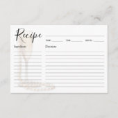 Cartes de recettes de douche nuptiale Perles et Pr (Devant)