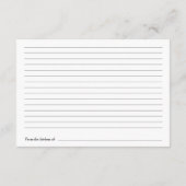 Cartes de recettes de douche nuptiale Perles et Pr (Dos)