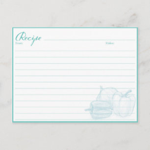 Cartes de recettes de famille, cartes de recettes 