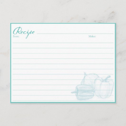 Cartes de recettes de famille, cartes de recettes  (Devant)